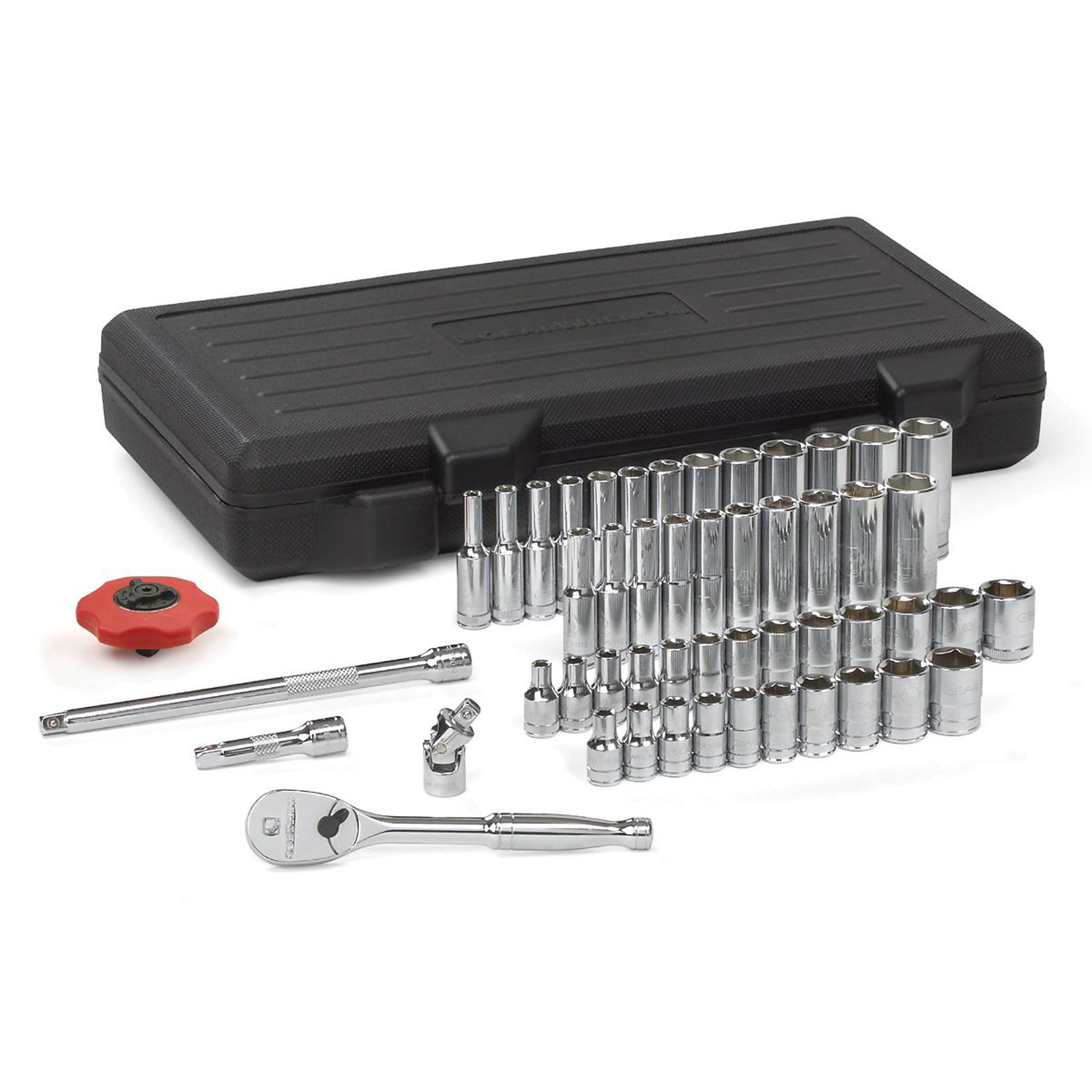 GearWrench 51-Piece 1/4in. Drive 6-Point Socket Set — Model# KDT80300
